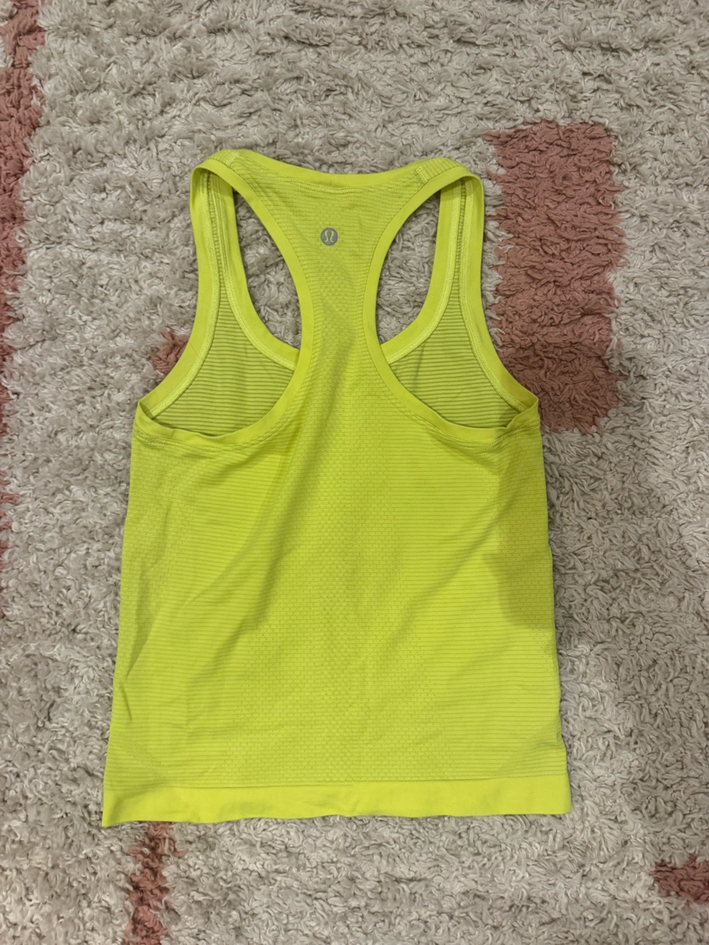 Lululemon Neon Yellow Ribbed Racerback Tank Top - Women - Picture 2 of 2